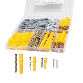 مجموعة أدوات تثبيت الحائط لتعليق الديكور الفني، مجموعة متنوعة من 172 قطعة من شماعات الصور للطوب الخرساني الجاف، 86 قطعة من براغي الرأس المسطحة من فيليبس و86 قطعة من مرساة الحائط الجافة، استبدل مسامير تعليق الصور in Kuwait