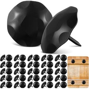 50 Pcs 1 Inch Large Iron Clavos Decorative Nails Iron Antique Clavos Fasteners Ornamental Rustic Accent for Wood Doors, Shutters, Faux Wood Beams, Gates and Furniture (Bronze, Round) in Kuwait