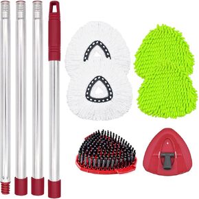 Spin Mop Replacement Head Base Scrub Brush Handle, 4-Section 30-to-58 inch Mop Replacement Stick Compatible with Ocedar Handle for Easy Wring Mops Refills 7 Pack in Kuwait