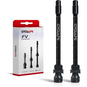 Tubeless Presta Valve Stem 65mm Super Light Aluminum Alloy Presta Valve Stem Kit Tubeless Tire Valve Stems for Road, Mountain,Gravel Bikes Black(Pair) (65MM) in Saudi Arabia