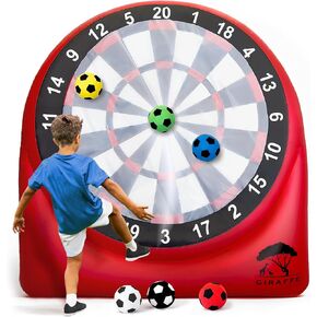 مجموعة ألعاب ساحة رمي السهام العملاقة القابلة للنفخ من GIRAFFE، لوحة رمي السهام العملاقة ذات النفخ الكبير مع مضخة هواء، لعبة الهدف، 6 ألعاب حديقة كبيرة للأطفال، ألعاب قابلة للنفخ في الهواء الطلق، والأنشطة العائلية، وحفلات الكرنفال in Kuwait