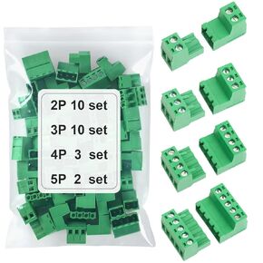 25Set 5.08 مللي متر الملعب المسمار محطة كتلة موصل للتوصيل (2Pin 3Pin 4Pin 5Pin) ، ل فينيكس التوصيل لكابل 28-12AWG in Kuwait