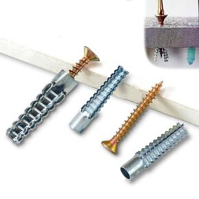 60 Pack Hollow Wall Anchor with Screws,Loose Hinge Hole Repair Kit for Concrete Wall, Metal Expansion Bolt for Drywall (5/16 inch) in Saudi Arabia