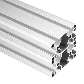 uxcell 2Pcs 250mm 4080 Aluminum Extrusion Profile, European Standard Anodized Linear Rail for 3D Printer Part, CNC Machine, Linear Rail Guide, Black in Kuwait