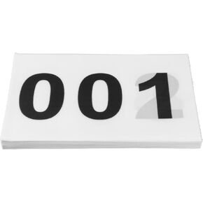 100 قطعة مرايل سباق الجري 001-100، 15 × 20 سم (6 × 8 بوصة) أرقام رياضية من البوليستر حريري لركوب الدراجات الترياتلون لألعاب القوى in Kuwait
