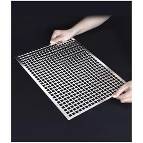 304 Stainless Steel Perforated Metal Sheets - Ventilation Grate Panel, Expanded Mesh for BBQ Smoking, 20x20cm (7.87"x7.87") - Durable, Corrosion-Resistant, Ideal for Airflow in Kuwait