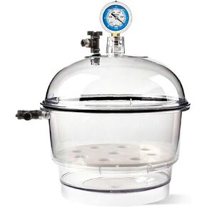 250mm Vacuum Desiccators, Small Lab Desiccator, Polycarbonate Vacuum Dryer Jar, with Double Valves, Pressure Gauge, Sealed Jar for Drying Storage in Kuwait