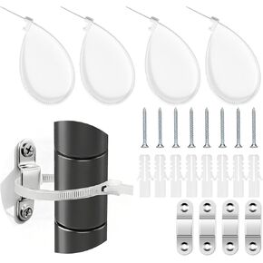 [4 عبوات] مثبتات أثاث مضادة للطرف لحماية الأطفال والسلامة من الزلازل - رفوف الملابس الآمنة، وخزائن الملابس على الحائط مع أشرطة التثبيت والسحابات in Kuwait