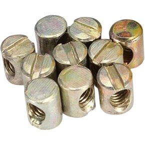 Barrel nut, Barrel Furniture 10pcs M6 Cross Dowel Slotted Nut for Beds Crib Chairs in Kuwait