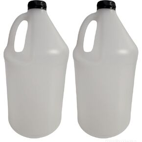 1-Gallon Plastic Jug Reusable (2 Pack Deal) Food-Safe, BPA Free | Heavy-Duty HDPE, With Black Tamper Evident Screw Caps | Food Grade BPA Free in Saudi Arabia