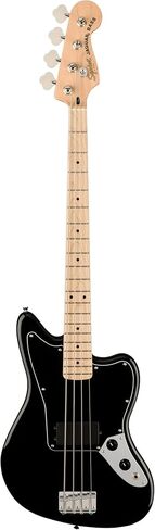 Fender Squier Affinity Jaguar Bass H - Black Bundle with Rumble 15 Amplifier, Instrument Cable, Gig Bag, Tuner, Strap, and Austin Bazaar Instructional DVD in Kuwait