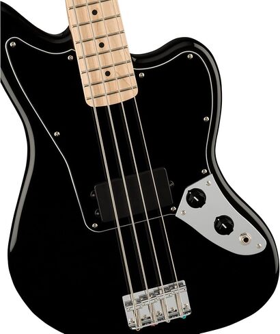 Fender Squier Affinity Jaguar Bass H - Black Bundle with Rumble 15 Amplifier, Instrument Cable, Gig Bag, Tuner, Strap, and Austin Bazaar Instructional DVD in Kuwait