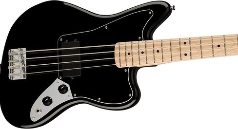 Fender Squier Affinity Jaguar Bass H - Black Bundle with Rumble 15 Amplifier, Instrument Cable, Gig Bag, Tuner, Strap, and Austin Bazaar Instructional DVD in Kuwait