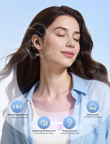 سدادات أذن للحفلات الموسيقية، سدادات أذن عازلة للضوضاء 45 ديسيبل مع 3 أطراف أذن وحافظة واحدة، سدادات أذن عالية الدقة لحماية السمع للحفلات الموسيقية والتركيز على الطائرة وما إلى ذلك in Kuwait
