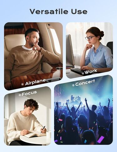 سدادات أذن للحفلات الموسيقية، سدادات أذن عازلة للضوضاء 45 ديسيبل مع 3 أطراف أذن وحافظة واحدة، سدادات أذن عالية الدقة لحماية السمع للحفلات الموسيقية والتركيز على الطائرة وما إلى ذلك in Kuwait
