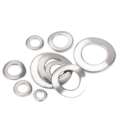 304 غسالات مموجة من الفولاذ المقاوم للصدأ، غسالات ذات قفل مرن على شكل موجة مخروطية، حشوات زنبركية مقاومة للاهتزاز للبراغي من M2 إلى M10 (M5-100 قطعة) in Kuwait