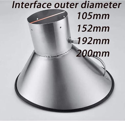 Stainless Steel Fume Hood,Custom Industrial Stainless Steel Fume Extraction Hood - Welding Smoke Collector & Dust Removal System for Workshop Ventilation, 200mm Diameter, Heavy-Duty, Adjusta in Kuwait