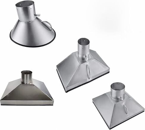 Stainless Steel Fume Hood,Custom Industrial Stainless Steel Fume Extraction Hood - Welding Smoke Collector & Dust Removal System for Workshop Ventilation, 200mm Diameter, Heavy-Duty, Adjusta in Kuwait