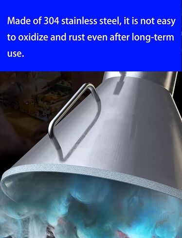 Stainless Steel Fume Hood,High-Performance 304 Stainless Steel Smoke Collector - Custom Exhaust Hood for Welding, Grinding & Dust Removal in Workshops & Production Lines (4.3in) - Enhanced V in Kuwait