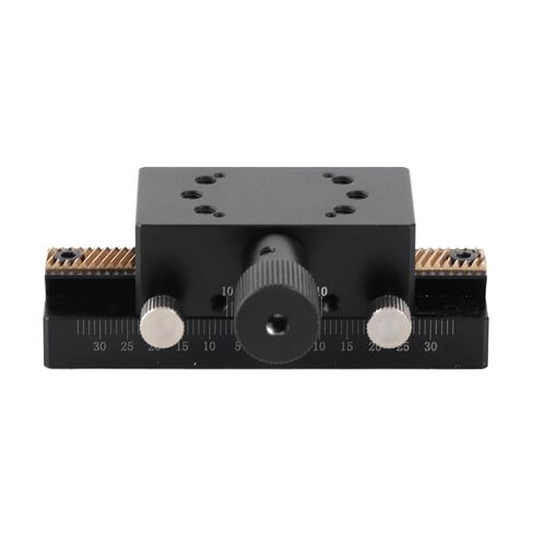 Fafeicy Manual XAxis Linear Translation Stage SEMCIC-80، رف من سبائك الألومنيوم وترس منضدة منزلقة لتحديد المواقع بدقة، مسافة سفر 30 مم بدقة 30 ميكرومتر لمعدات المختبر in Saudi Arabia