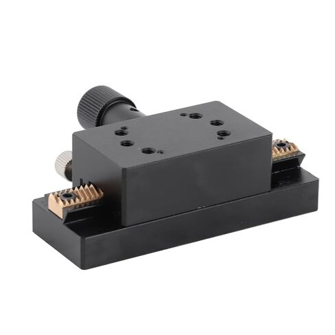 Fafeicy Manual XAxis Linear Translation Stage SEMCIC-80، رف من سبائك الألومنيوم وترس منضدة منزلقة لتحديد المواقع بدقة، مسافة سفر 30 مم بدقة 30 ميكرومتر لمعدات المختبر in Saudi Arabia
