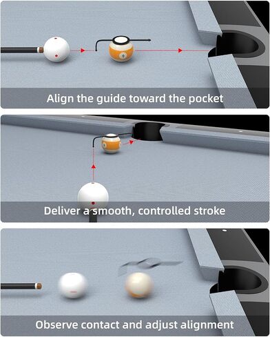 CRICAL 3-Pack Billiards Aiming Trainer, Pool Cue Aiming Aid for Precision Practice and Skill Development, Designed for Beginners and All Players Practicing Pool in Kuwait