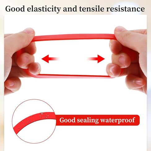 4 Pack Rubber Seals for Glass Jars, 3.75" Airtight Silicone Jar Gaskets, Leakproof Rubber Gasket Replacement Canning Silicone Fitting Seals for Canning Mason Jars Lids Glass Clip Top Jar in Saudi Arabia