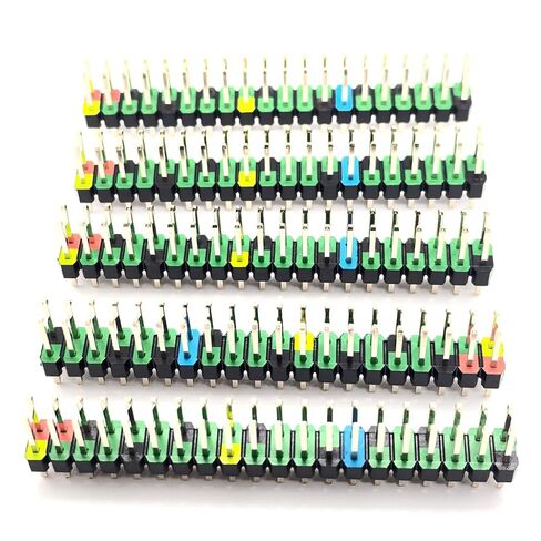 رأس ملون 2 × 20 دبوس GPIO ذكر 0.1 بوصة 2.54 مم متوافق مع Raspberry Pi Zero/Zero W (عبوة من 5) in Kuwait
