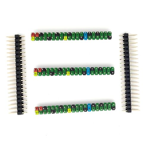 رأس ملون 2 × 20 دبوس GPIO ذكر 0.1 بوصة 2.54 مم متوافق مع Raspberry Pi Zero/Zero W (عبوة من 5) in Kuwait