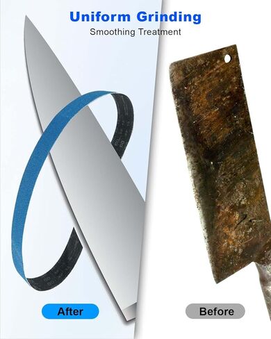 أحزمة صنفرة زركونيا مقاس 3.81 سم × 76.2 سم مناسبة لآلة صنفرة تلميع أنابيب الأنابيب، أحزمة رمل معدنية من الزركونيا مقاس 1-1/2 × 76.2 سم، 60 حبيبة، 15 قطعة in Kuwait