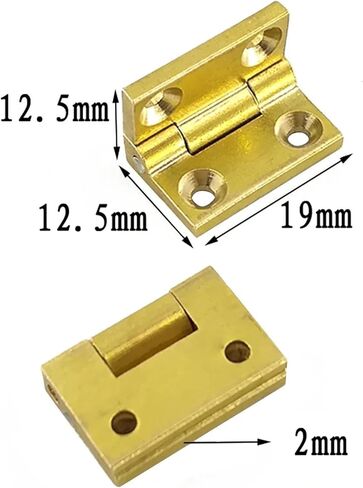 10 قطعة مفصلات نحاسية صغيرة 19*12.5 مللي متر 4 ثقوب بعقب المفصلي 90 درجة تحديد المواقع صندوق مجوهرات علبة النبيذ الخشبية تركيبات الصدر in Kuwait
