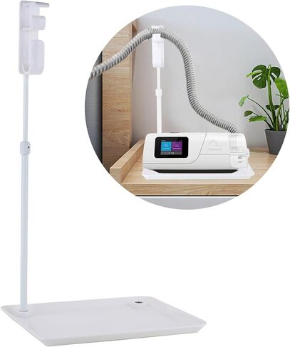 حامل خرطوم CPAP للسرير - (خالي من التلف على الحائط) صينية حماية لآلة CPAP سوداء مع خطاف ارتفاع قابل للتعديل لتعليق القناع والملحقات للحفاظ على السرير مرتبًا in Kuwait