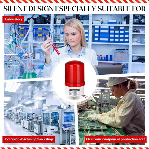 6 حزمة صناعية LED دوارة ستروب 110 فولت تحذير ضوء أحمر ستروب الطوارئ وامض إشارة صامتة ضوء صفارة الإنذار البصرية للمصنع والمستودع وموقع العمل وورشة العمل in Kuwait