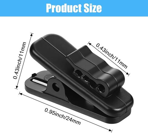 24 PCS Clips for Earphone Wire, 1 Inch Length Earphone Wire Clip Small Headphone Clips Lapel Mic Clip Headphone Mount Cable Clothing Clip for Fixing Earphones Microphone Cord (Black White) in Kuwait