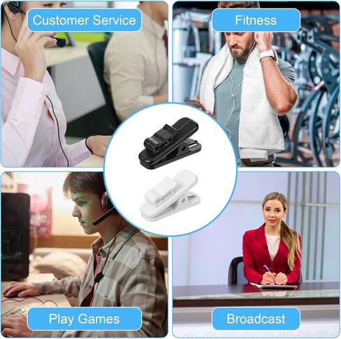 24 PCS Clips for Earphone Wire, 1 Inch Length Earphone Wire Clip Small Headphone Clips Lapel Mic Clip Headphone Mount Cable Clothing Clip for Fixing Earphones Microphone Cord (Black White) in Kuwait