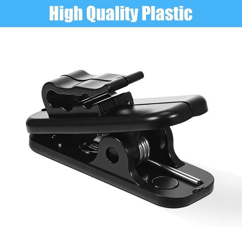 24 PCS Clips for Earphone Wire, 1 Inch Length Earphone Wire Clip Small Headphone Clips Lapel Mic Clip Headphone Mount Cable Clothing Clip for Fixing Earphones Microphone Cord (Black White) in Kuwait