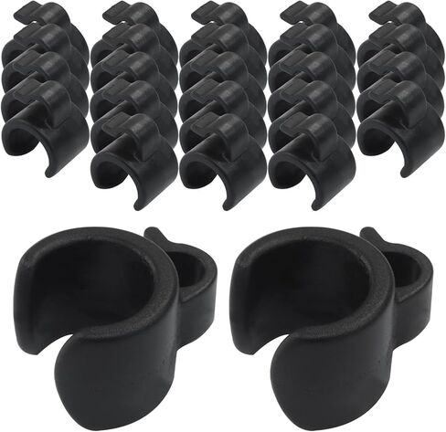 20pcs Microphone Stand Cable Clips, Cable Clamp Boom Pole Wire Clips Cord Clips, Securing Clip Mic Clip for Musicians/Audio Professionals(25mm) in Kuwait