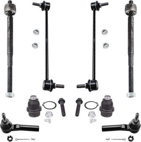 Detroit Axle - مفاصل كرة الربط الأمامية لعام 2006-2018 Toyota Rav4 ، 2 نهايات قضيب التعادل الخارجي ، 2 مفاصل الكرة السفلية 2007 2008 2008 2010 2012 2013 2014 2015 2015 2017 استبدال in Kuwait