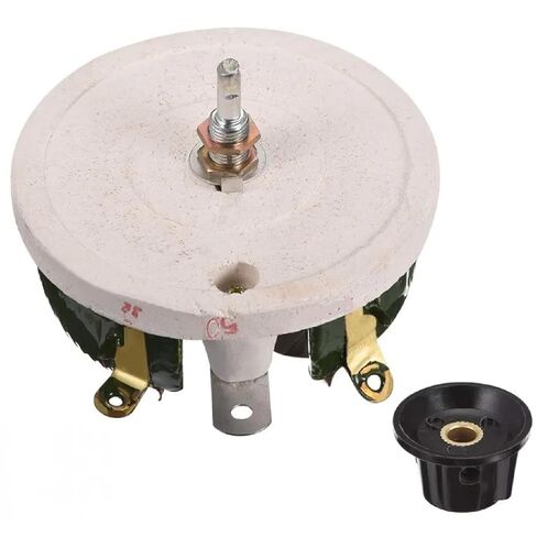 25W 50 Ohm Ceramic Disk Potentiometer, Variable Resistor with Metal Components, High Power Adjustable Rheostat in Saudi Arabia