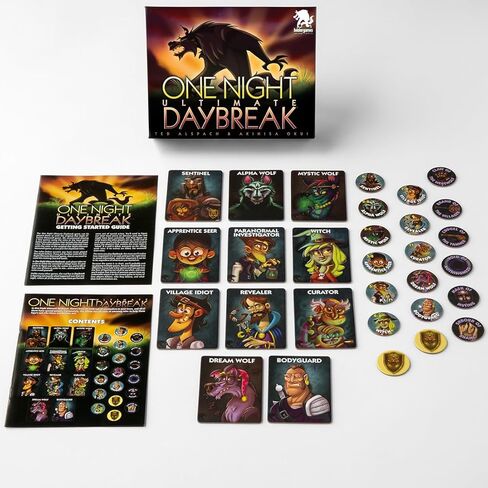 Bezier Games One Night Ultimate Bonus Roles, New Roles for One Night Ultimate Werewolf, Family Friendly Party Game, Fun Game for Kids & Adults in Kuwait
