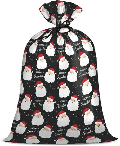 Loveinside Jumbo Large Plastic Gift Bag, Floral Design Plastic Bag with Tag and Tie for Birthday, Mother's Day, Wedding - 56" x 36", 1 Pcs - Mint Flower in Kuwait