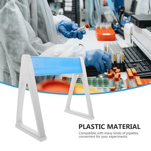 رف حامل الماصات الخطية، حامل ماصات مختبر قوي مع فتحات مدمجة، رف ماصات دقيقة زرقاء لتنظيم التجارب المعملية، لون عشوائي in Kuwait