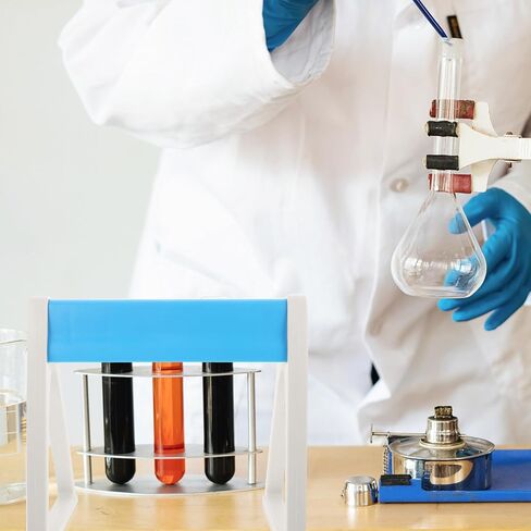 رف حامل الماصات الخطية، حامل ماصات مختبر قوي مع فتحات مدمجة، رف ماصات دقيقة زرقاء لتنظيم التجارب المعملية، لون عشوائي in Kuwait