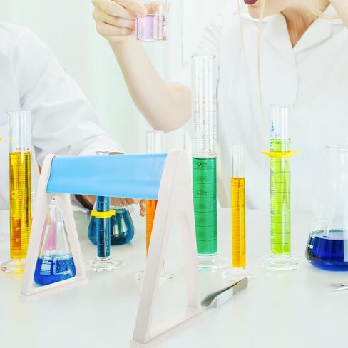 رف حامل الماصات الخطية، حامل ماصات مختبر قوي مع فتحات مدمجة، رف ماصات دقيقة زرقاء لتنظيم التجارب المعملية، لون عشوائي in Kuwait