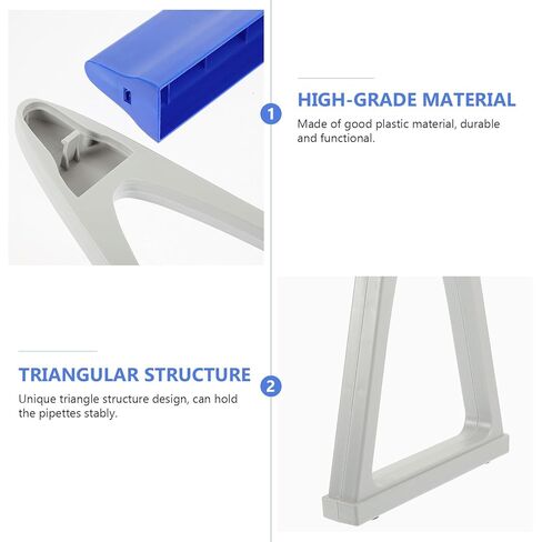 رف حامل الماصات الخطية، حامل ماصات مختبر قوي مع فتحات مدمجة، رف ماصات دقيقة زرقاء لتنظيم التجارب المعملية، لون عشوائي in Kuwait