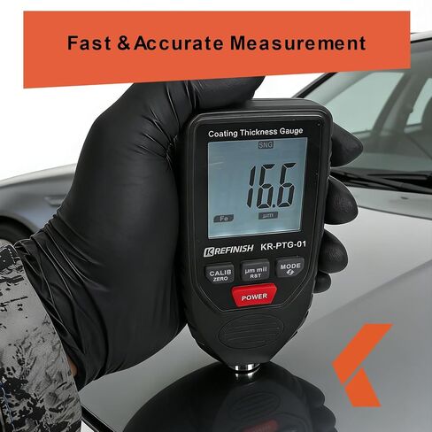 Paint Thickness Gauge Automotive Paint Mil Digital Coating Thickness Meter, Auto Fe/NFe Detection, Auto Calibration, 0.001mils /0.1um Resolution for Used Car Buyers & Auto Body Shops in Kuwait