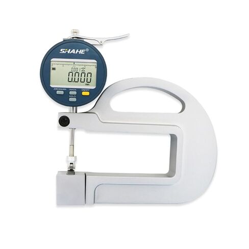 SHAHE مقياس سمك رقمي إلكتروني عالي الدقة 0.001 مم 0-10 مم مع إدراج أسطواني صغير، عمق الحلق 104 مم، بطارية قابلة لإعادة الشحن، إخراج البيانات in Kuwait