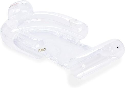 Funboy Clear Navy Mesh Chair 2 في 1 كرسي المياه مع شبكة التبريد وتجمع أرجوحة ماء قابلة للنفخ. in Kuwait