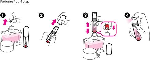 Travalo Pod Pure Perfume Atomizer | Genie-S Refillable System | Travel TSA Approved | Reusable and Airtight Easy-Fill Mini Pump Sprayer | Lightweight Clear Body Fun Colorful Lid | Silver | 0.17oz in Kuwait