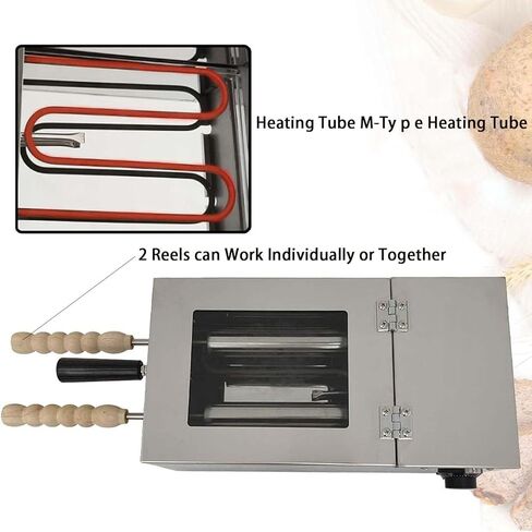 فرن كعكة المدخنة، آلة محمصة كهربائية بقدرة 1500 واط، صانع شواية خبز كهربائي تجاري متعدد الاستخدامات لمطعم المنزل والمطبخ وبار الوجبات الخفيفة in Kuwait